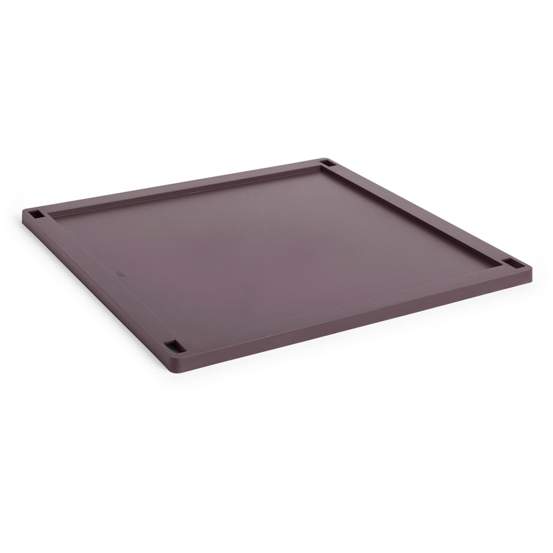Colour Crate Plastic Large Square Lid, Bordeaux