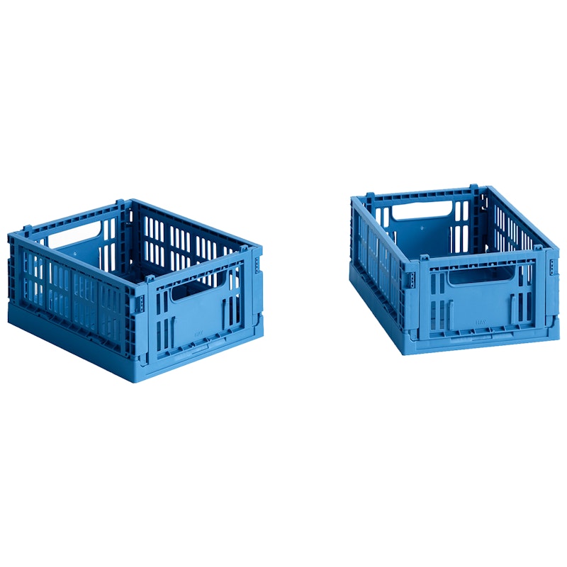 Colour Crate Mini Set of 2 Blush Storage Boxes Mini 2-pack, Electric Blue