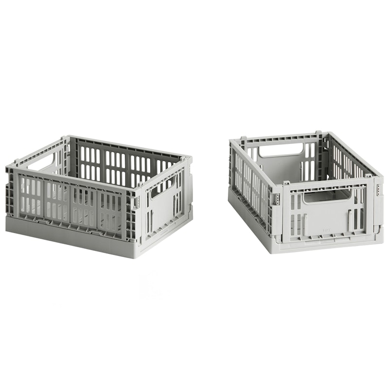 Colour Crate Storage Boxes Mini 2-pack, Light Grey