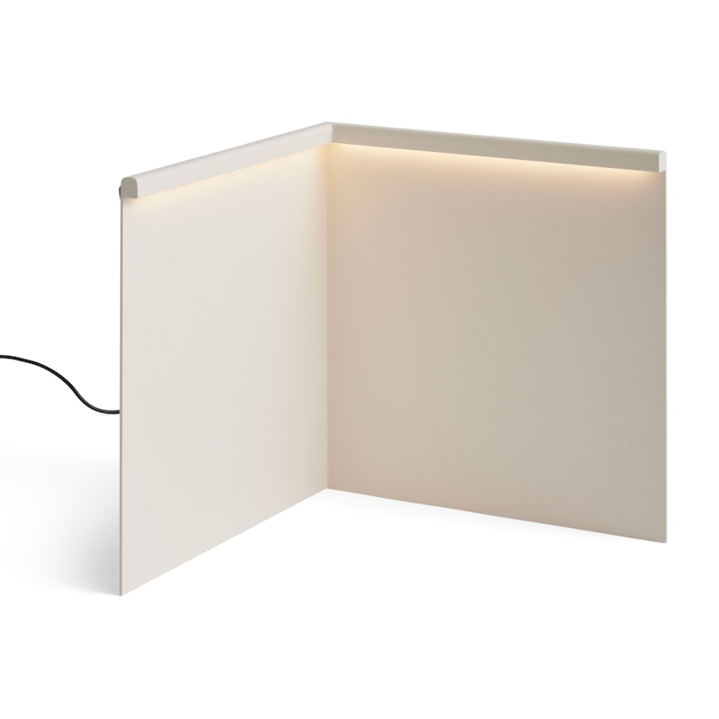 LBM Corner Table Lamp, Cream White