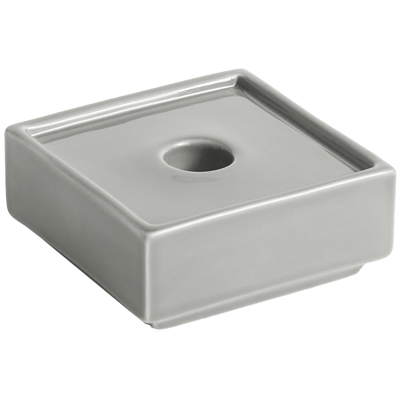 Mattone Candle Holder 9x9 cm, Light Grey