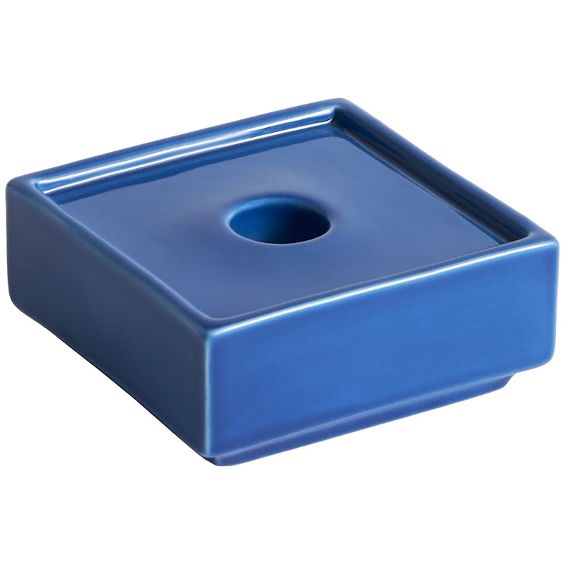 Mattone Candle Holder 9x9 cm, Blue