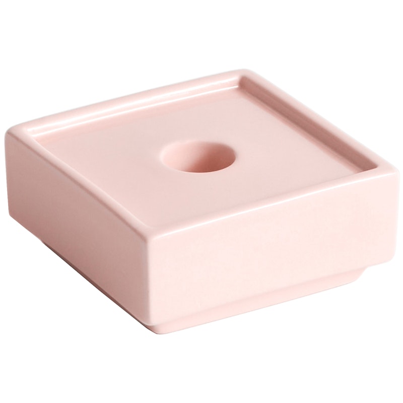 Mattone Candle Holder 9x9 cm, Light Pink