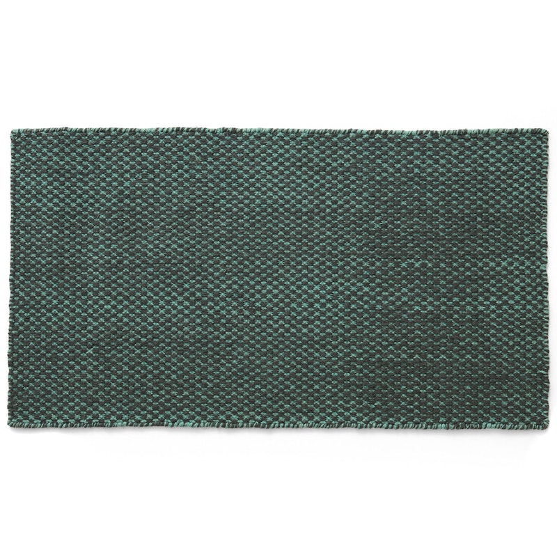 Moiré Wool Rug 52x95 cm, Emerald Green