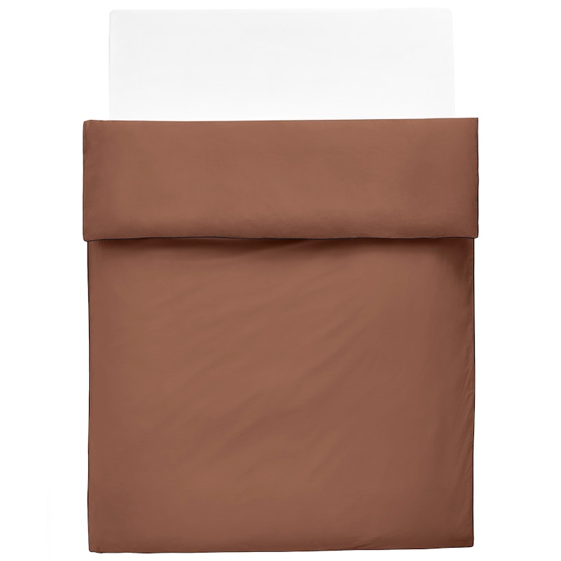 Outline Duvet Cover Double 240x220 cm, Milk Chocolate