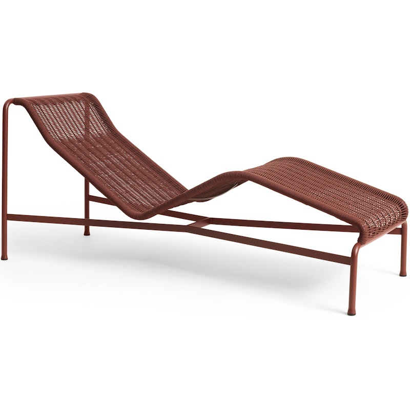 Palissade Cord Chaise Longue, Iron Red
