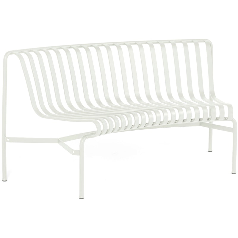 Palissade Park Bench With Backrest add-on in, Cream White