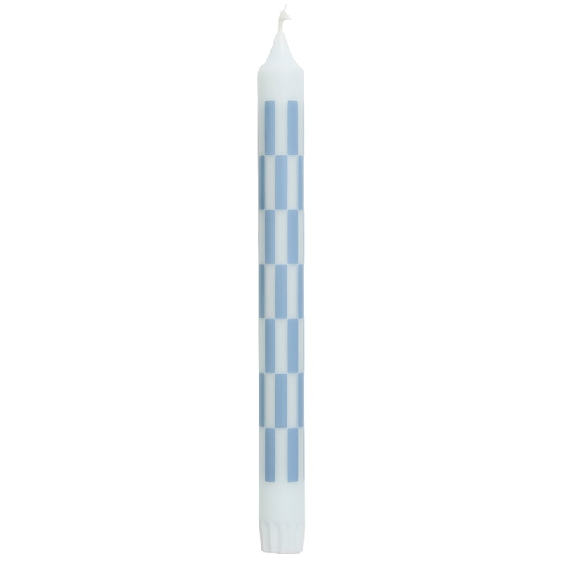 Pattern Candle, Light Blue / Dusty Blue