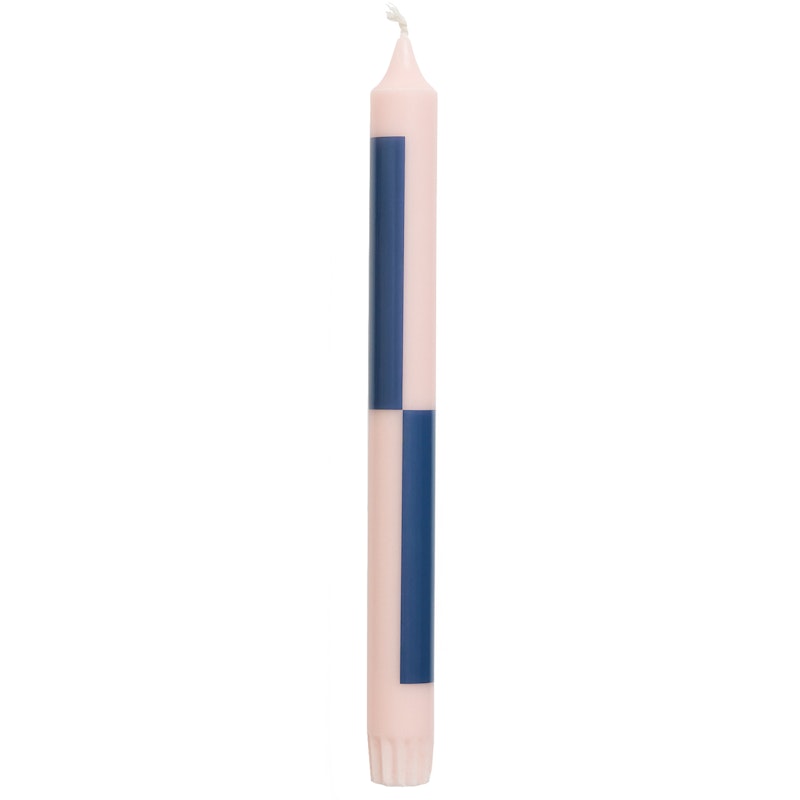 Pattern Candle, Dark Blue / Light Pink