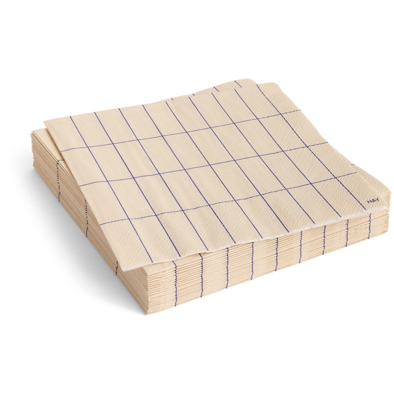 Pattern Napkins 33x33 cm, Blue / Off-white