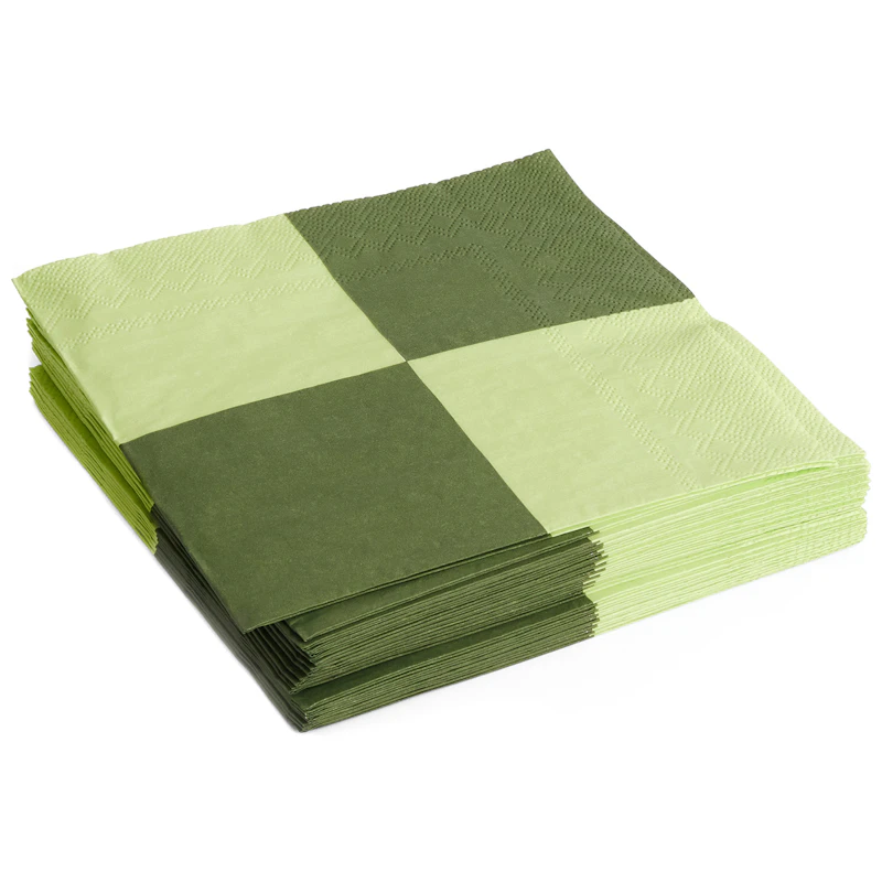 Pattern Napkins 40x40 cm, Light Green / Dusty Green