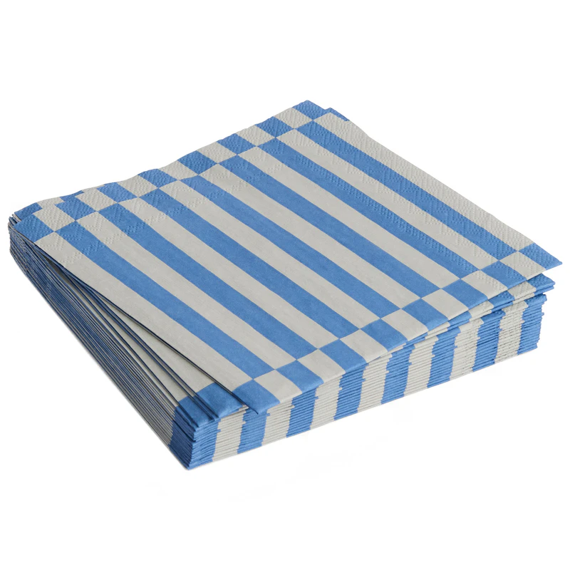 Pattern Napkins 33x33 cm, Grey / Blue