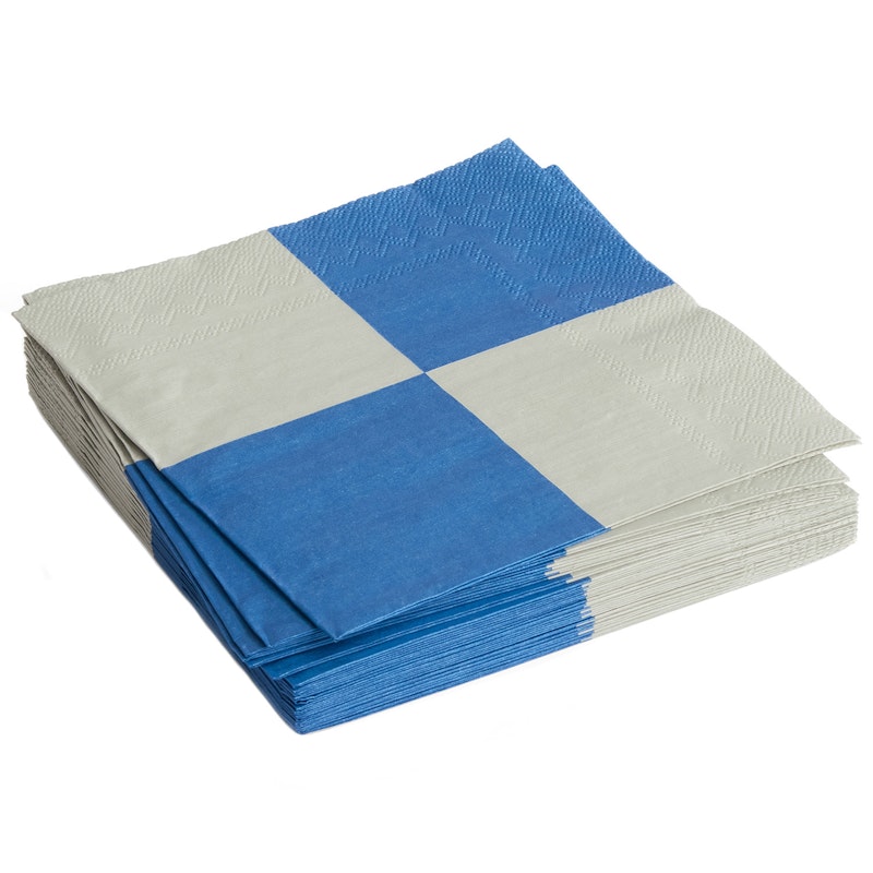 Pattern Napkins 20x20 cm, Grey / Blue