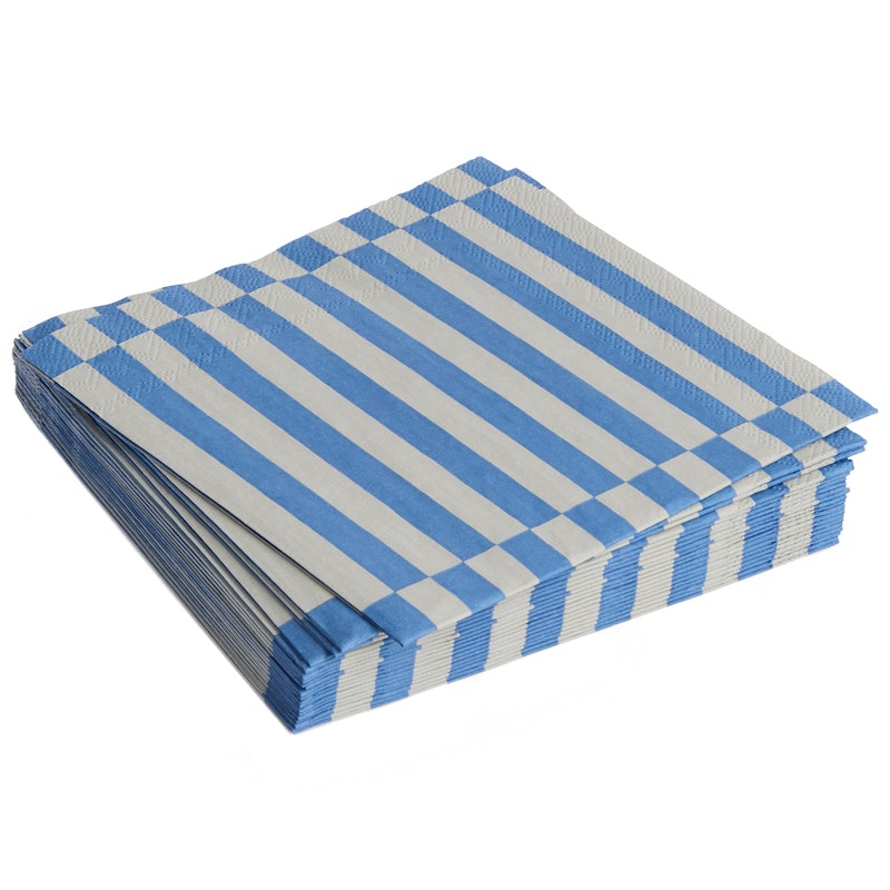 Pattern Napkins 16x16 cm, Grey / Blue