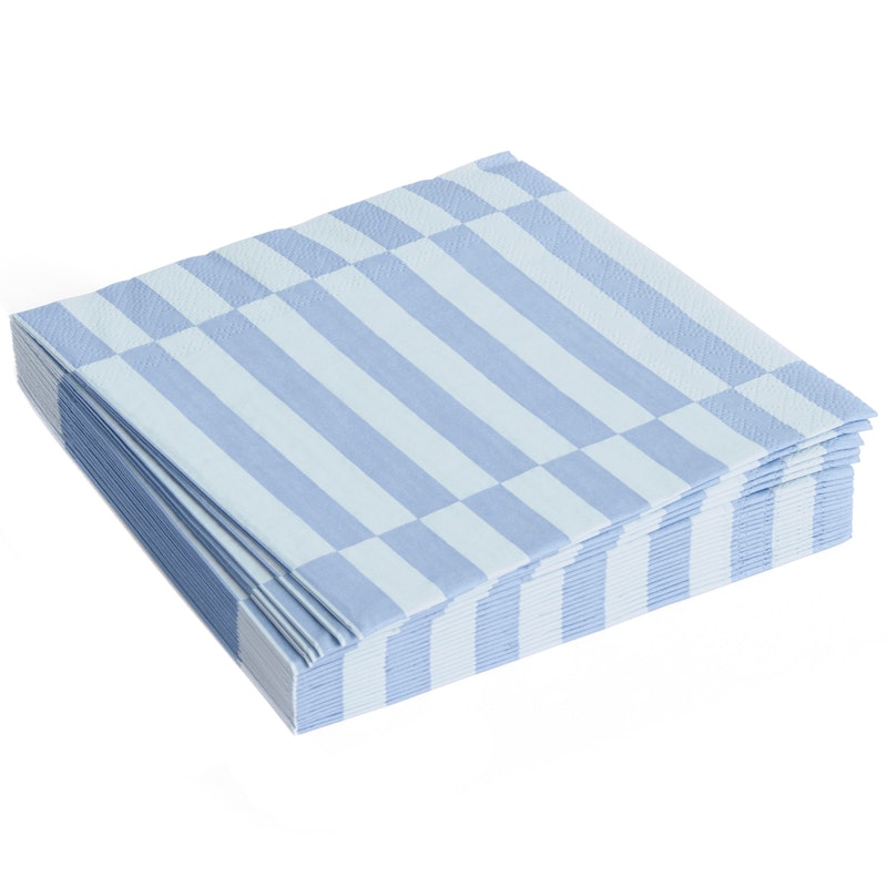 Pattern Napkins 16x16 cm, Light Blue / Dusty Blue