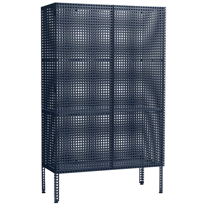 Perforated Cabinet Large, Steel Blue