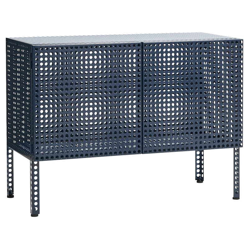 Perforated Cabinet Small, Steel Blue