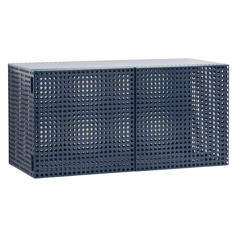 Perforated Wall Cabinet, Steel Blue