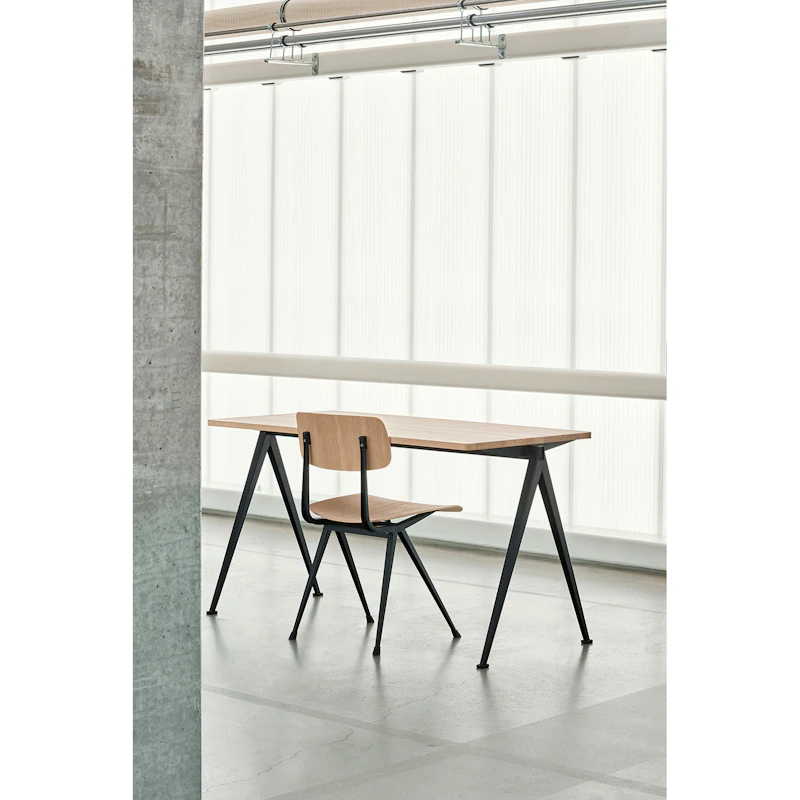 Pyramid Desk 01 140X65, Black Frame/Clear from HAY | RoyalDesign.co.uk 