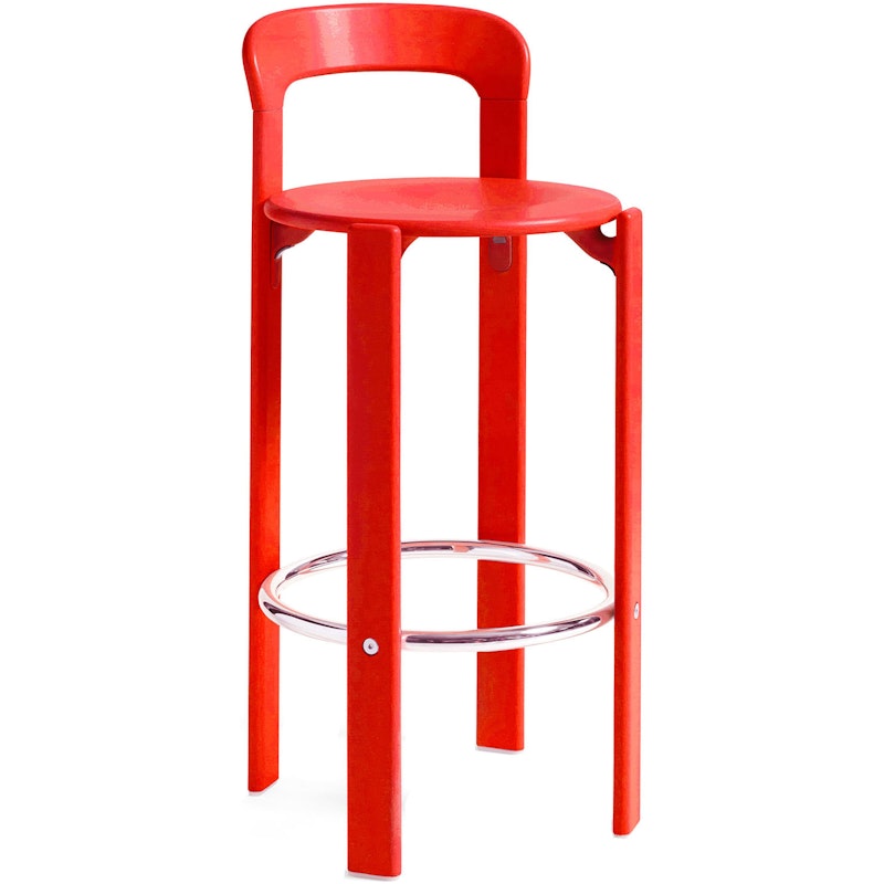 Rey Bar Stool, Scarlet Red