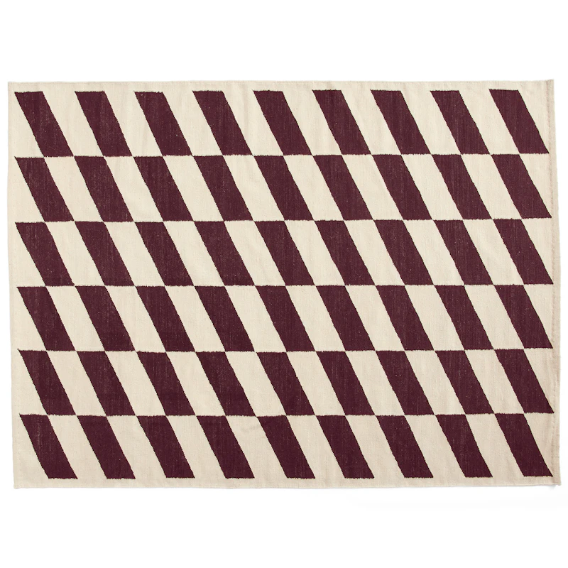 Shift Kelim Rug 140x200 cm, Burgundy