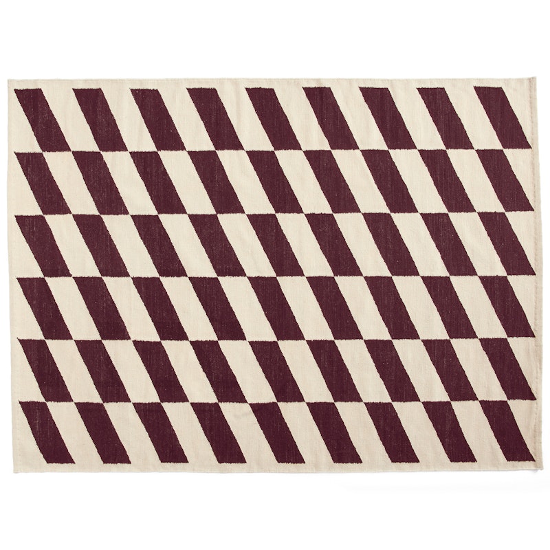 Shift Kelim Rug 140x200 cm, Burgundy