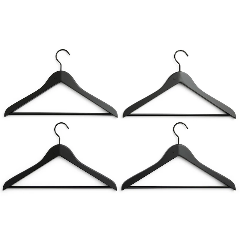 Smooth Hanger Slim With bar 4-pack