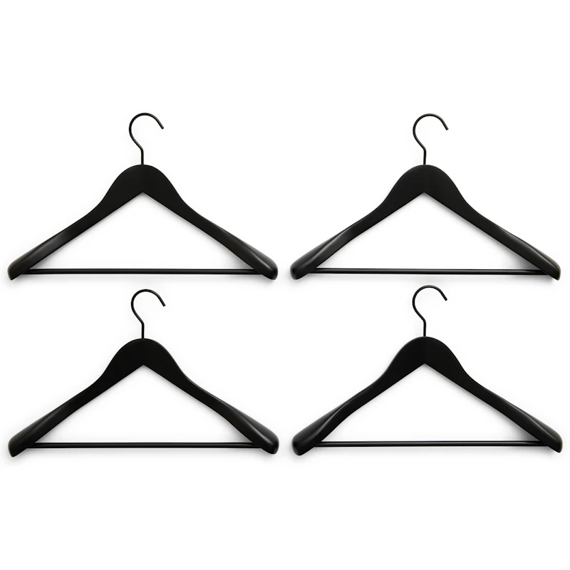 Smooth Hanger Wide with bar 4-pack