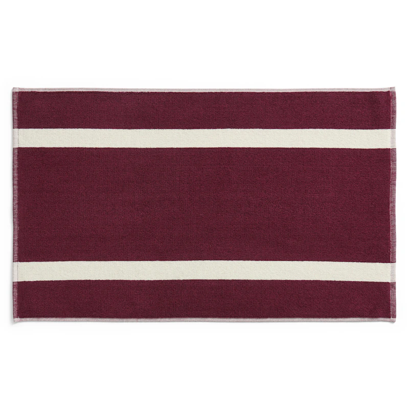 Stripe Bath Mat, Burgundy