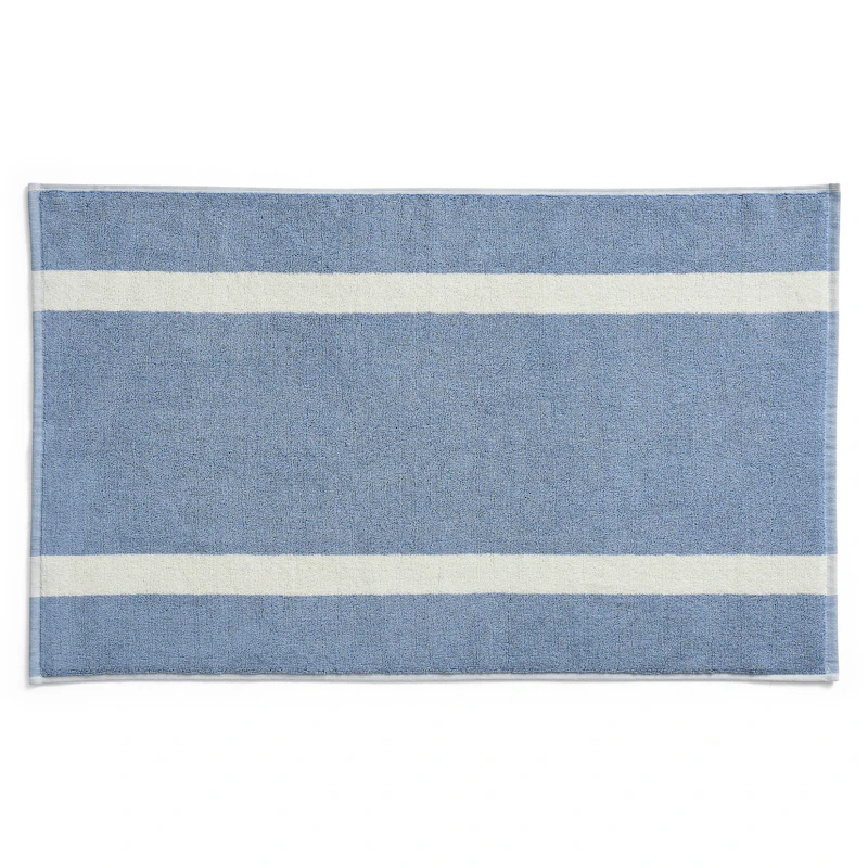 Stripe Bath Mat, Dusty Blue