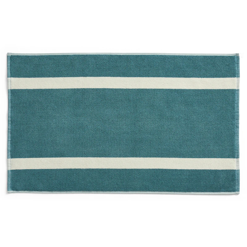 Stripe Bath Mat, Petrol Blue