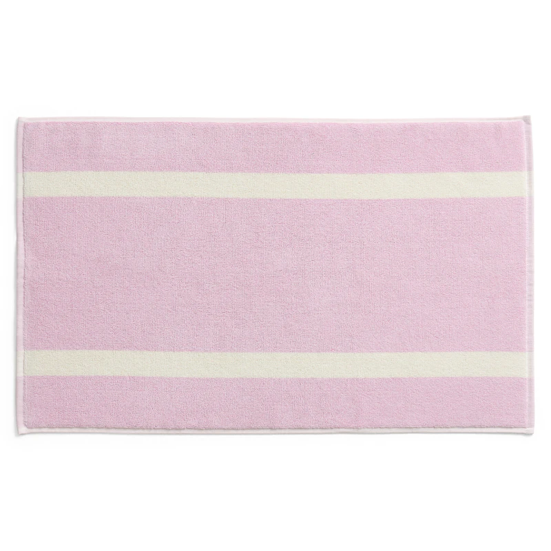Stripe Bath Mat, Cool Pink