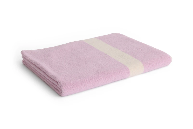 Stripe Bath Towel 100x150 cm, Cool Pink