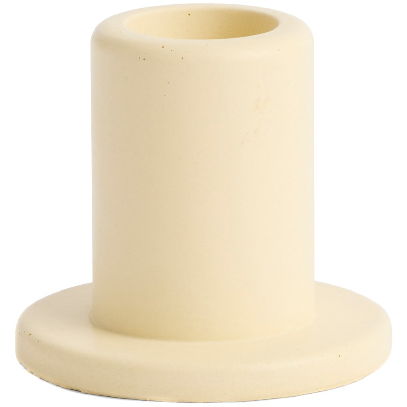 Tube Candle Holder Concrete, Lime Yellow
