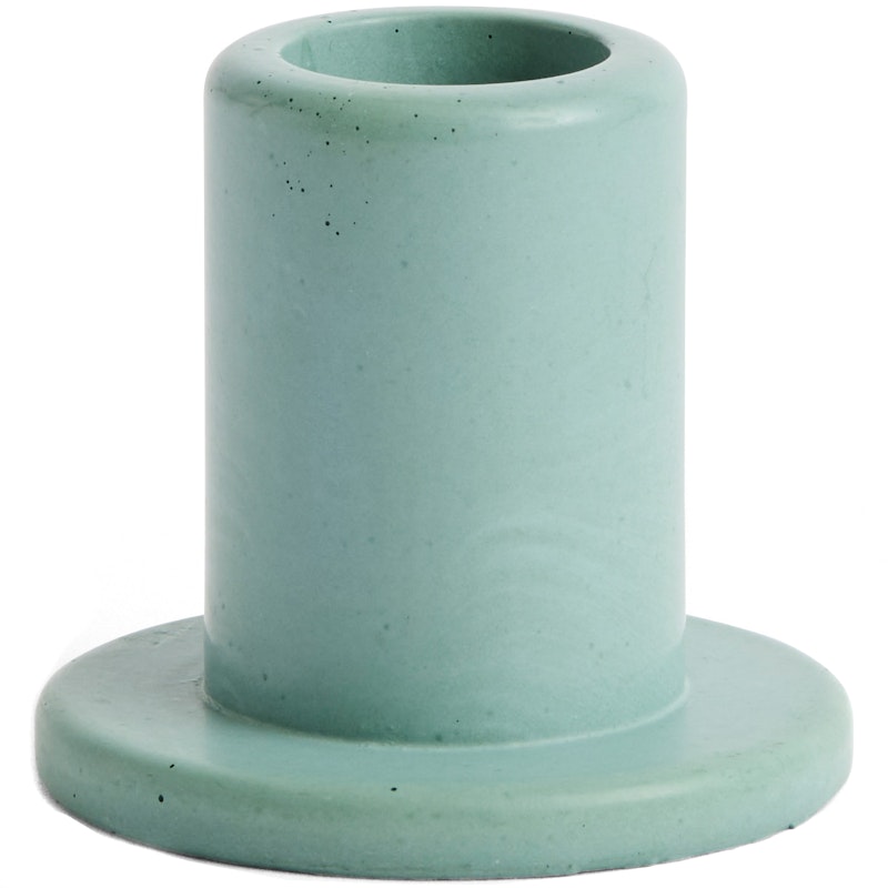 Tube Candle Holder Concrete, Emerald Green