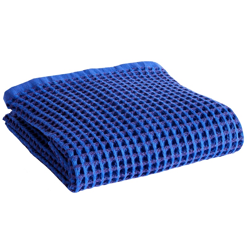 Waffle Bath Towel 70x140 cm, Vibrant Blue