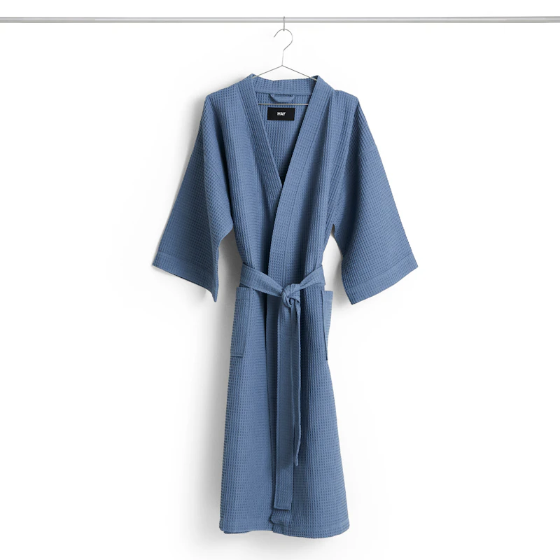 Waffle Bathrobe, Dusty Blue