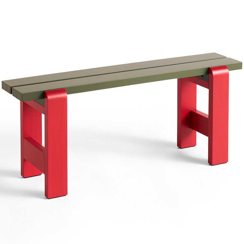 Weekday Bench 23x111 cm, Wine Red/Olive