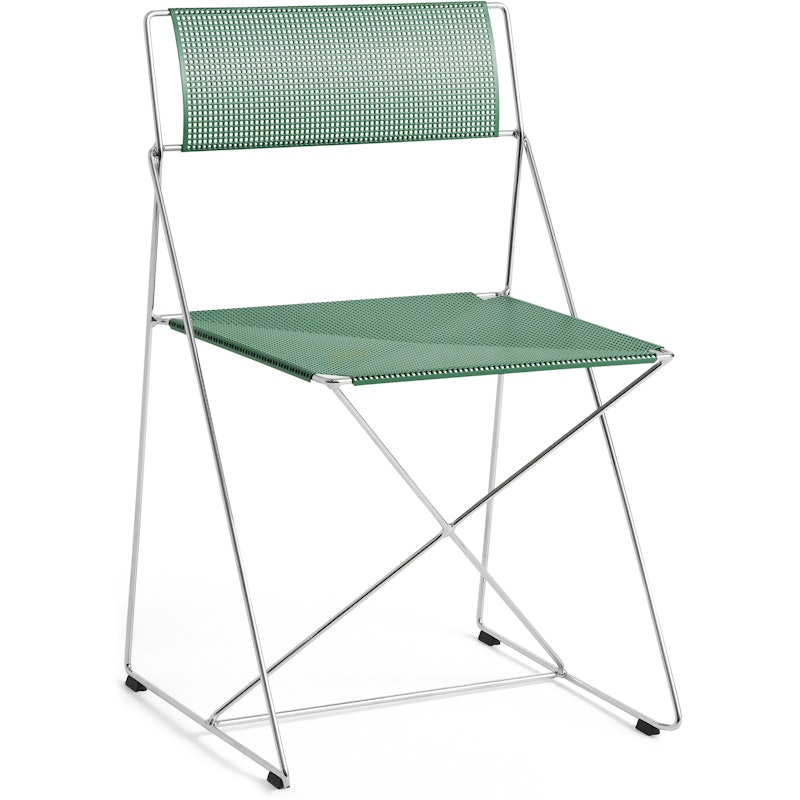 X-Line Chair, Chrome / Leek Green