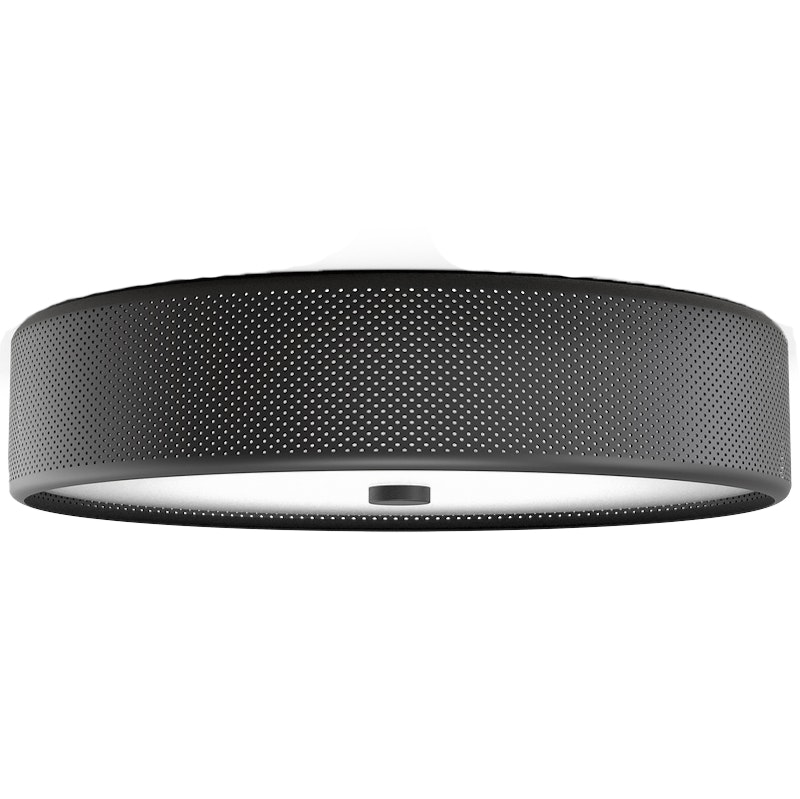 Grain Flush Ceiling Light, Matte Black