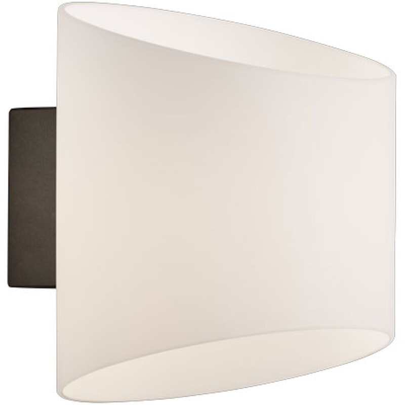 Evoke Wall Lamp Oval, Anthracite / Opal Glass