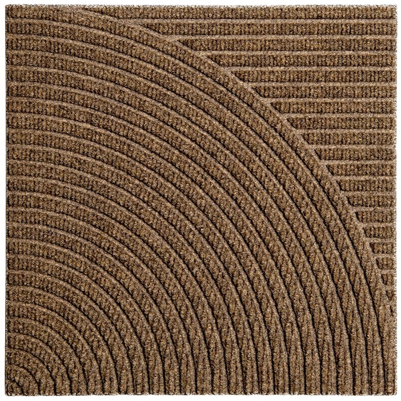 Zen Doormat 45x45 cm Horizontal & Circular, Beige