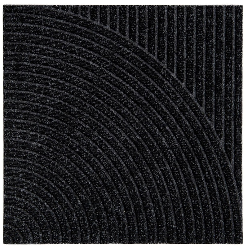 Zen Doormat 45x45 cm Vertical & Circular, Black