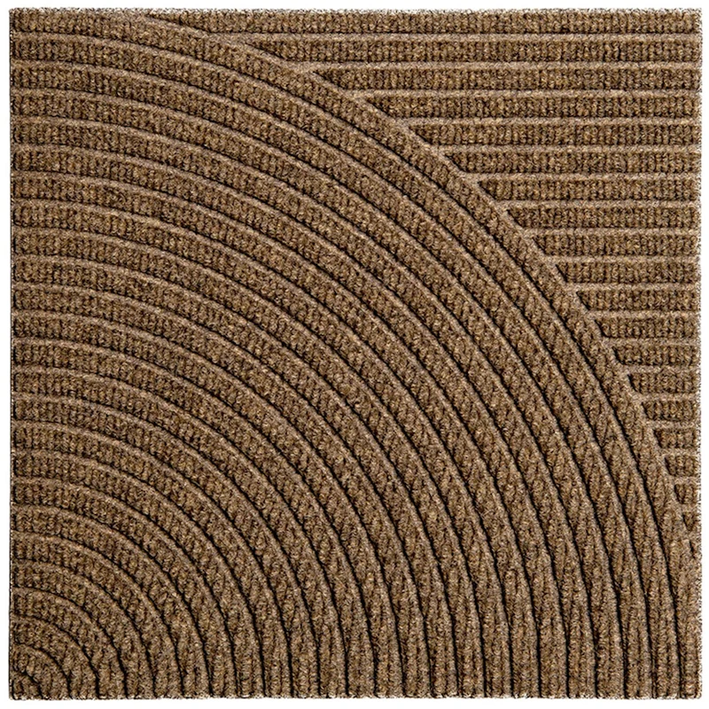 Zen Doormat 45x45 cm Horizontal & Circular, Beige