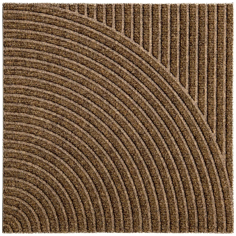 Zen Doormat 45x45 cm Vertical & Circular, Beige