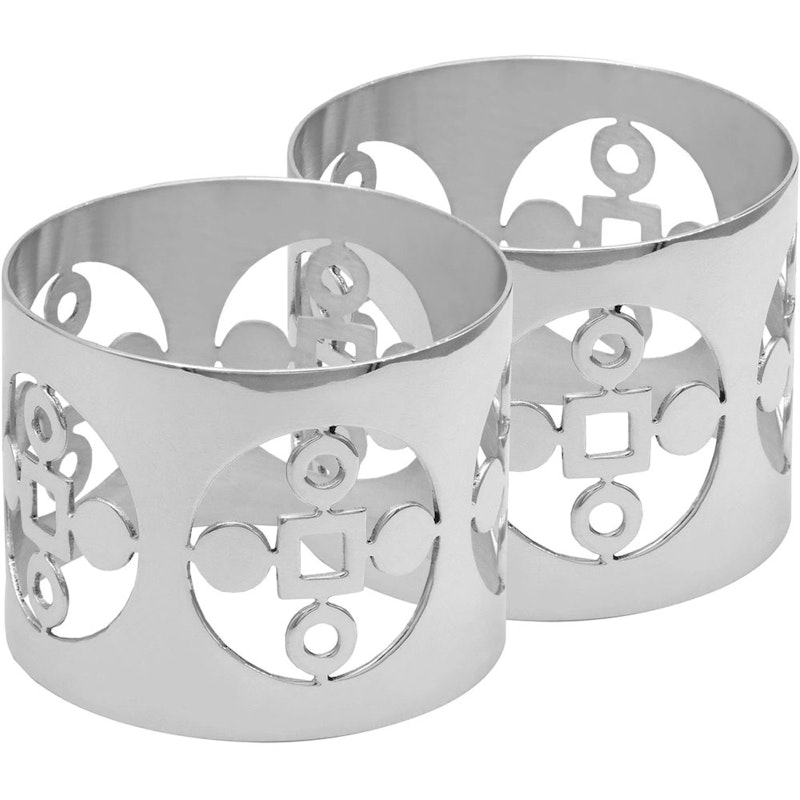 Anima Gemella Napkin Ring 2-pack, Nickel plated Brass