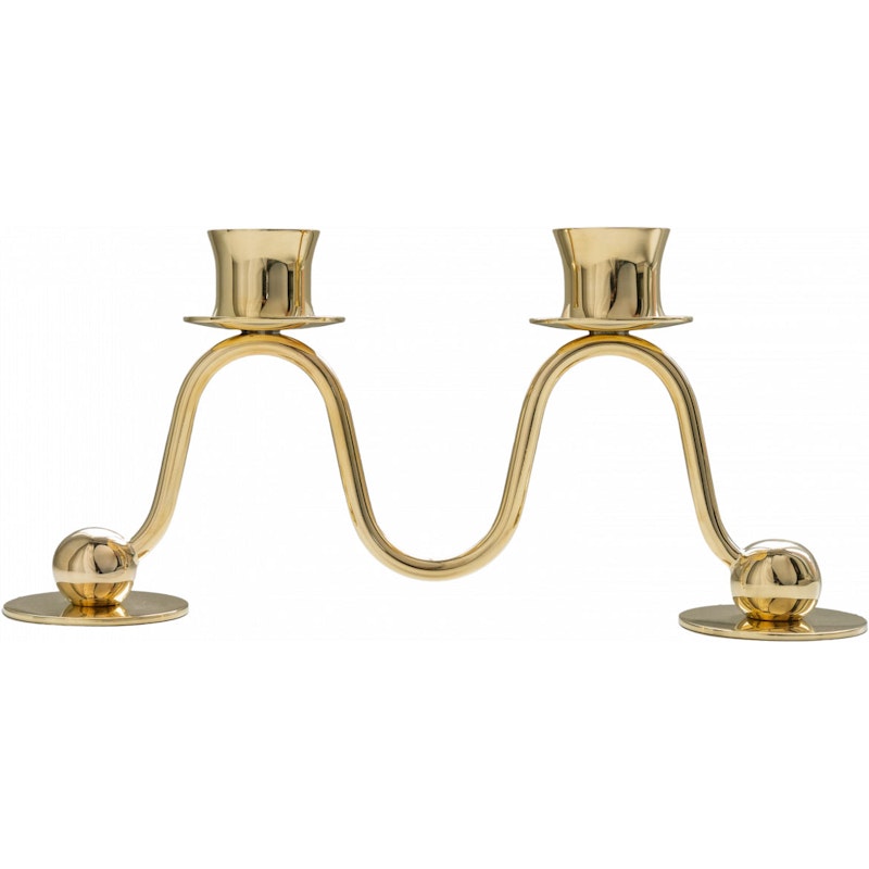 Lignano Sabbiadoro 2 Candle Holder Brass, 200 mm