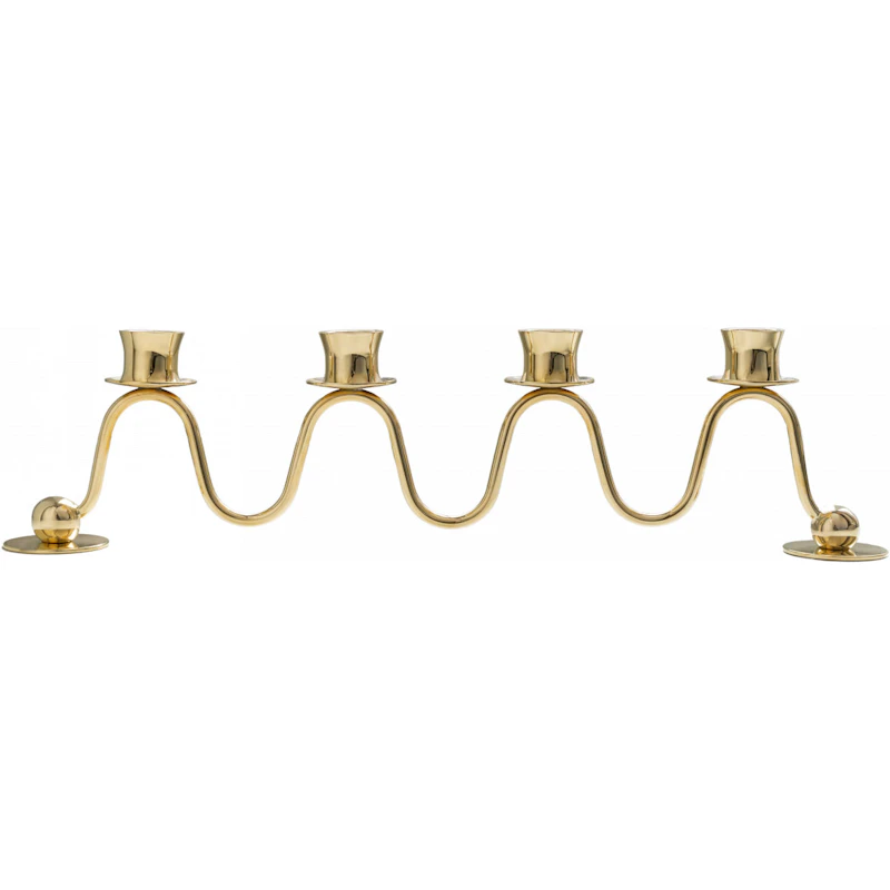 Lignano Sabbiadoro 4 Candle Holder Brass, 355 mm