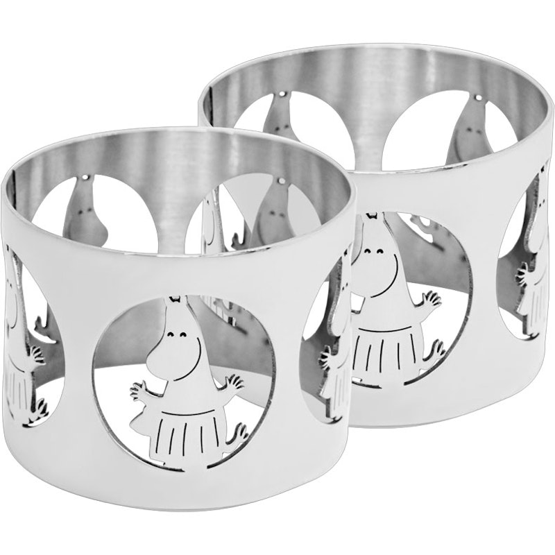 Hilke X Moomin Napkin Ring Moominmamma 2-pack, Nickel plated Brass