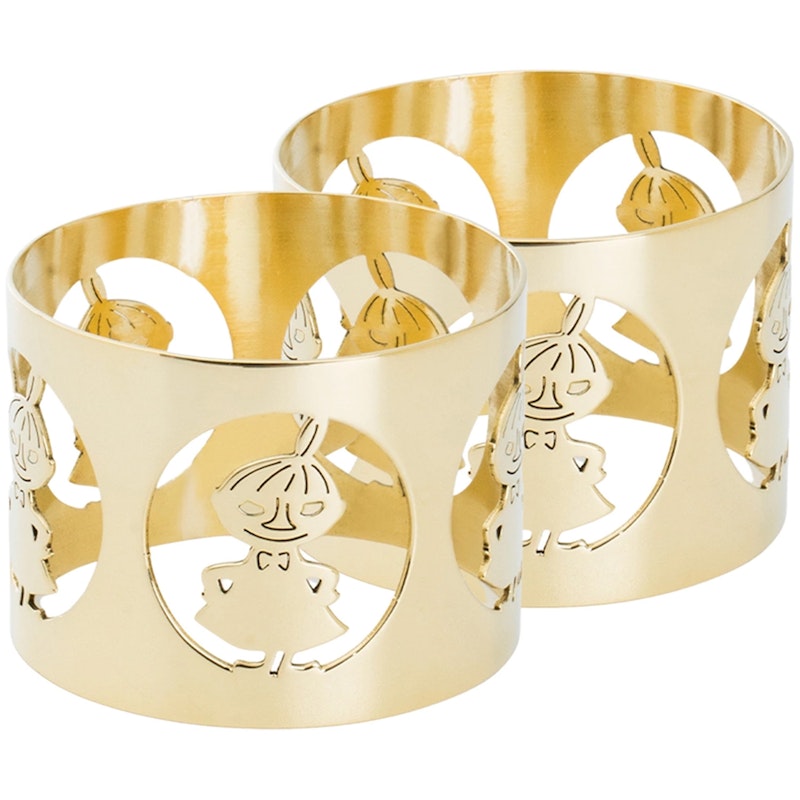 Hilke X Moomin Napkin Ring Little My 2-pack, Brass